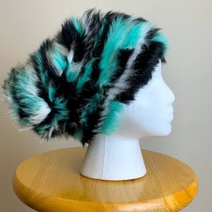 Real rabbit fur winter beanie *LAST ONE*
